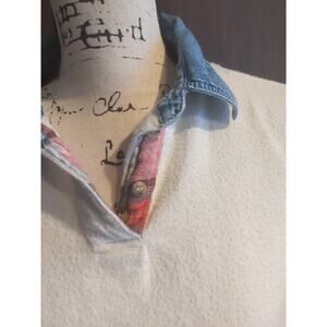 Flannel Long Sleeve Flip cuff henley plaid denim cozy 90s Y2K Heritage Grunge